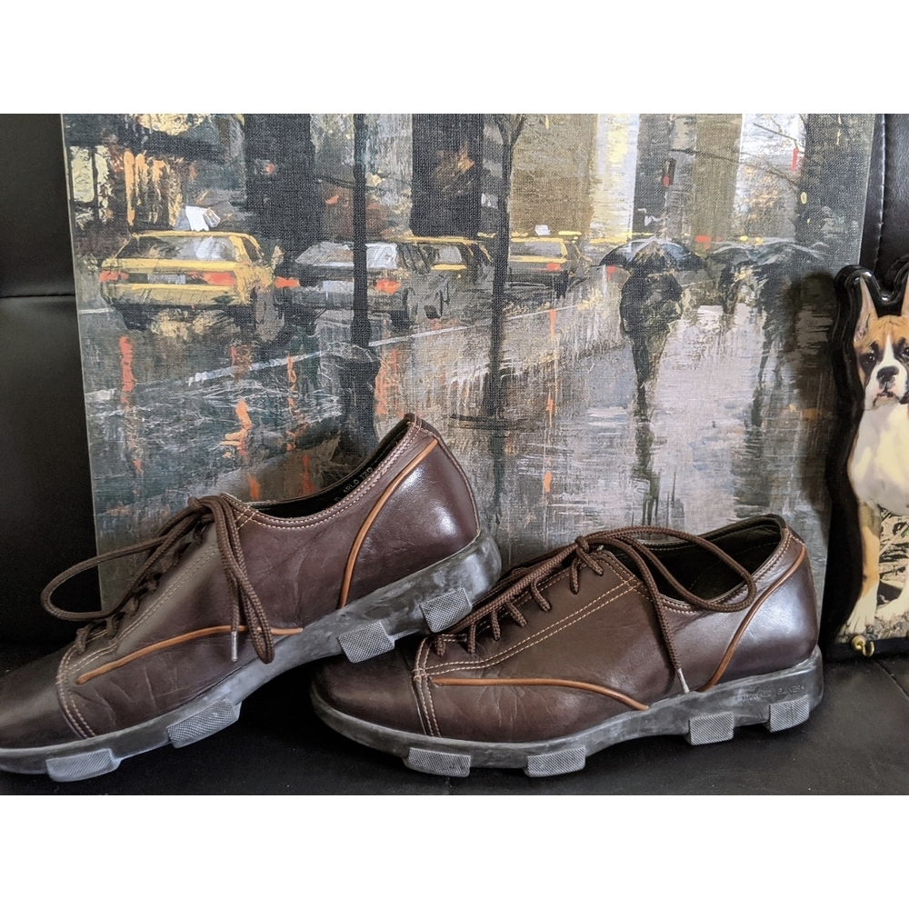 Donald J. Pliner Dark Brown Leather Oxfords